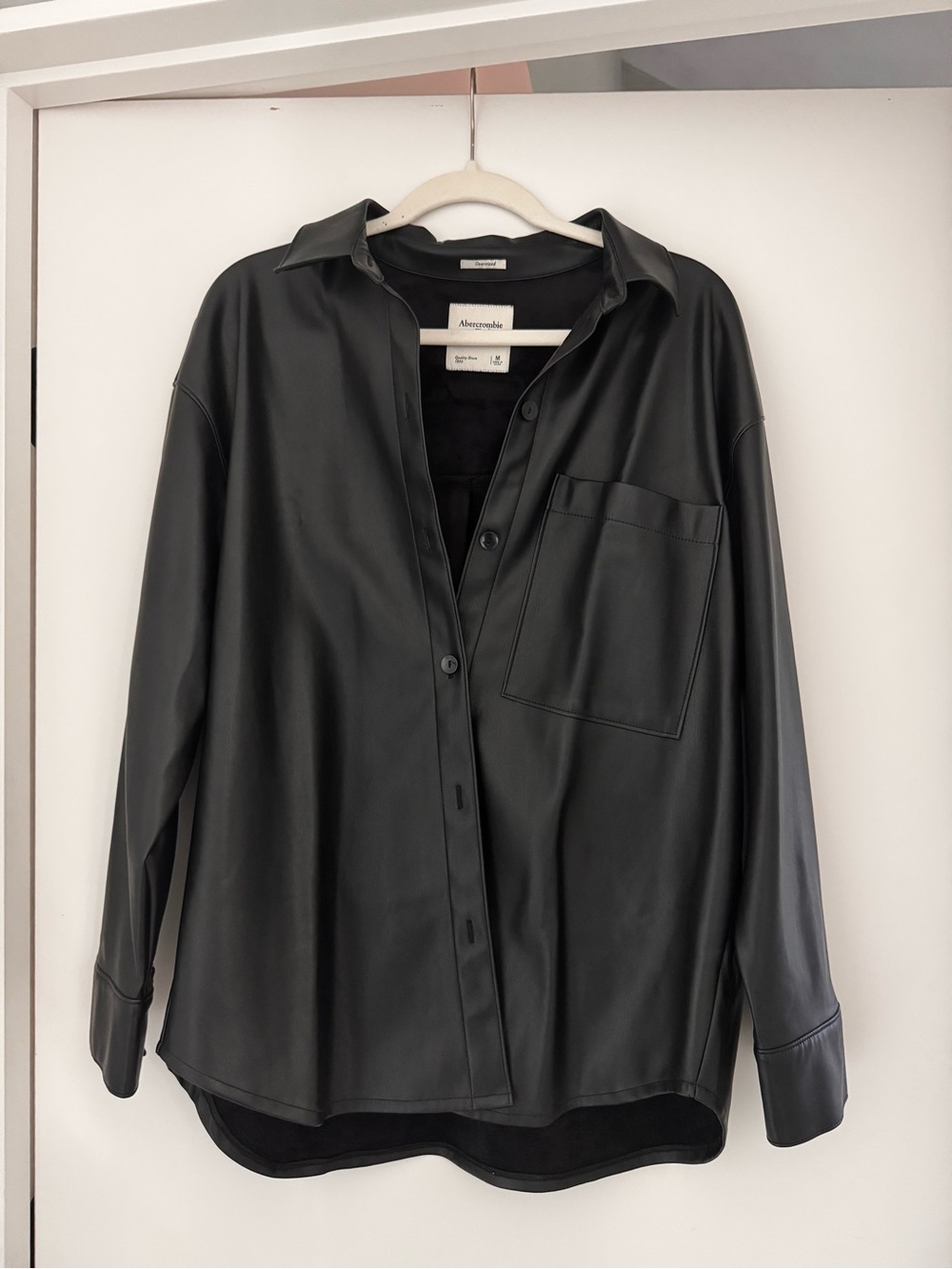 Abercrombie & Fitch Black Faux-Leather Women’s Jacket